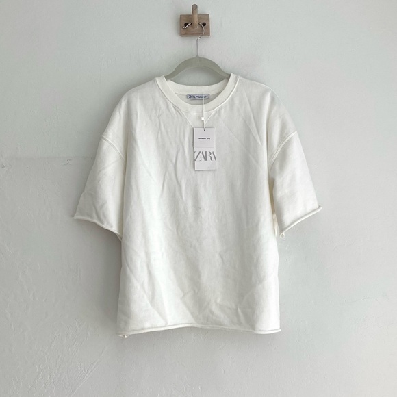 Zara short sleeve interlock sweatshirt - Picture 2 of 16